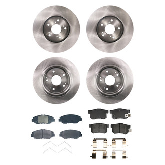 bproauto® - Front and Rear Brake Kit with Semi-Metallic Pads
