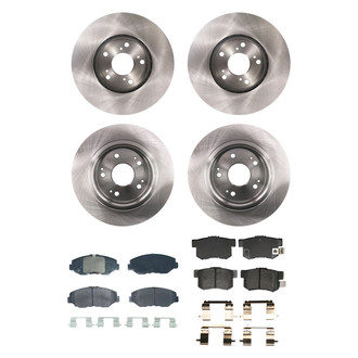 bproauto® - Front and Rear Brake Kit with Semi-Metallic Pads