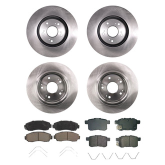 bproauto® - Front and Rear Brake Kit with Semi-Metallic Pads