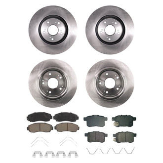 bproauto® - Front and Rear Brake Kit with Semi-Metallic Pads