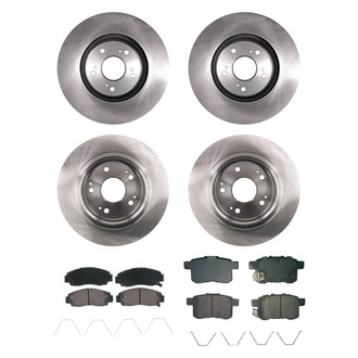bproauto® - Front and Rear Brake Kit with Semi-Metallic Pads