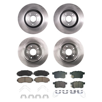bproauto® - Front and Rear Brake Kit with Semi-Metallic Pads