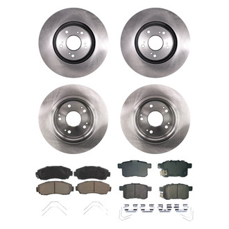 bproauto® - Front and Rear Brake Kit with Semi-Metallic Pads