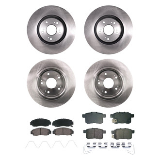 bproauto® - Front and Rear Brake Kit with Semi-Metallic Pads