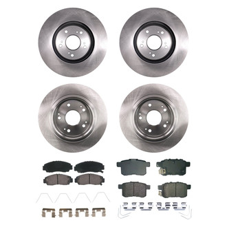 bproauto® - Front and Rear Brake Kit with Semi-Metallic Pads