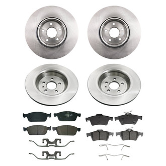 bproauto® - Front and Rear Brake Kit with Semi-Metallic Pads