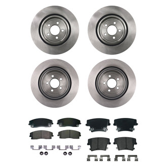 bproauto® - Brake Kit with Semi-Metallic Pads