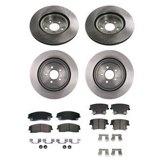 bproauto® - Front and Rear Brake Kit with Semi-Metallic Pads