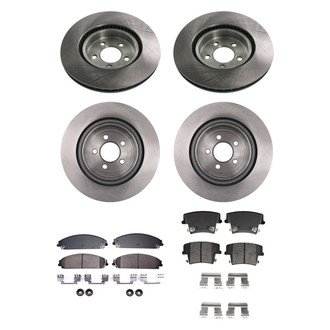 bproauto® - Front and Rear Brake Kit with Semi-Metallic Pads