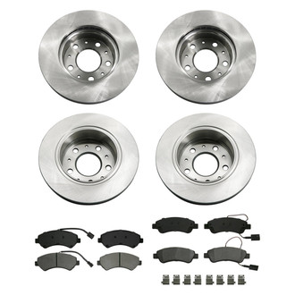 bproauto® - Front and Rear Brake Kit with Semi-Metallic Pads