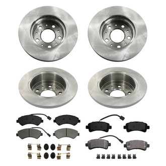 bproauto® - Front and Rear Brake Kit with Semi-Metallic Pads