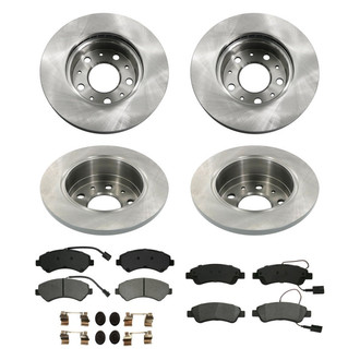 bproauto® - Brake Kit with Semi-Metallic Pads