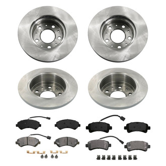 bproauto® - Front and Rear Brake Kit with Semi-Metallic Pads