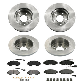 bproauto® - Front and Rear Brake Kit with Semi-Metallic Pads