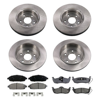 bproauto® - Front and Rear Brake Kit with Semi-Metallic Pads