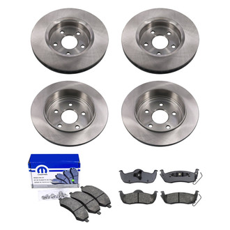 bproauto® - Front and Rear Brake Kit with Semi-Metallic Pads