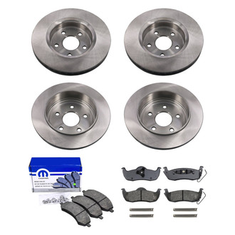 bproauto® - Front and Rear Brake Kit with Semi-Metallic Pads