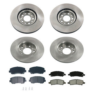 bproauto® - Front and Rear Brake Kit with Semi-Metallic Pads