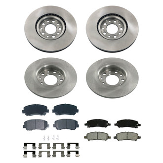 bproauto® - Front and Rear Brake Kit with Semi-Metallic Pads