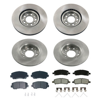 bproauto® - Front and Rear Brake Kit with Semi-Metallic Pads
