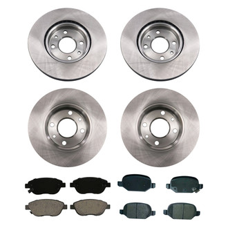 bproauto® - Front and Rear Brake Kit with Semi-Metallic Pads