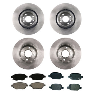 bproauto® - Front and Rear Brake Kit with Semi-Metallic Pads