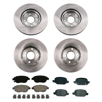 bproauto® - Front and Rear Brake Kit with Semi-Metallic Pads