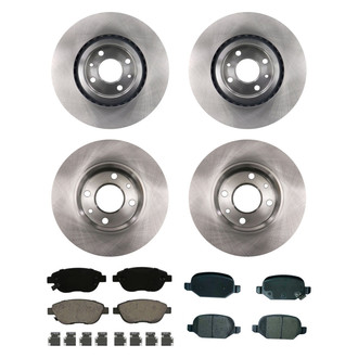 bproauto® - Front and Rear Brake Kit with Semi-Metallic Pads