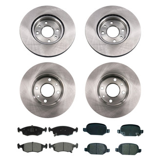 bproauto® - Front and Rear Brake Kit with Semi-Metallic Pads