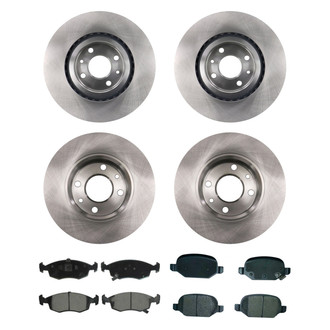 bproauto® - Front and Rear Brake Kit with Semi-Metallic Pads