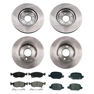 bproauto® - Front and Rear Brake Kit with Semi-Metallic Pads