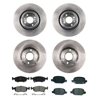 bproauto® - Front and Rear Brake Kit with Semi-Metallic Pads