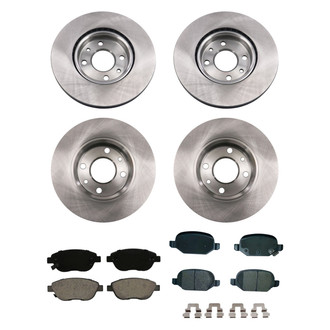 bproauto® - Front and Rear Brake Kit with Semi-Metallic Pads
