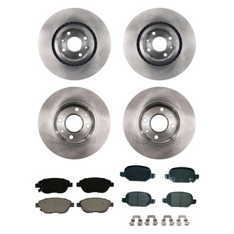 bproauto® - Front and Rear Brake Kit with Semi-Metallic Pads
