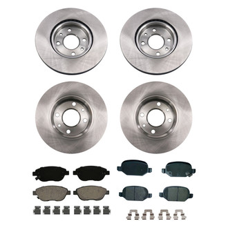 bproauto® - Front and Rear Brake Kit with Semi-Metallic Pads