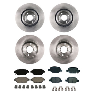 bproauto® - Front and Rear Brake Kit with Semi-Metallic Pads