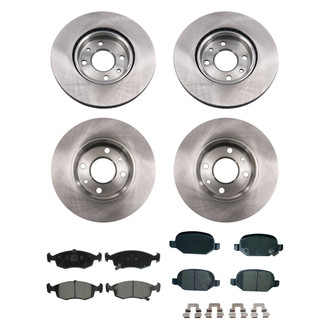 bproauto® - Front and Rear Brake Kit with Semi-Metallic Pads