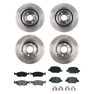 bproauto® - Front and Rear Brake Kit with Semi-Metallic Pads