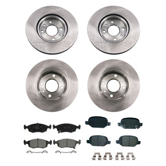 bproauto® - Front and Rear Brake Kit with Semi-Metallic Pads