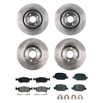 bproauto® - Front and Rear Brake Kit with Semi-Metallic Pads