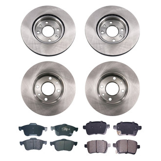 bproauto® - Front and Rear Brake Kit with Semi-Metallic Pads
