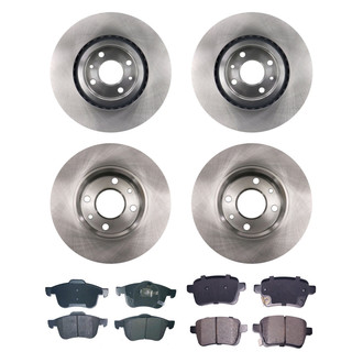 bproauto® - Front and Rear Brake Kit with Semi-Metallic Pads