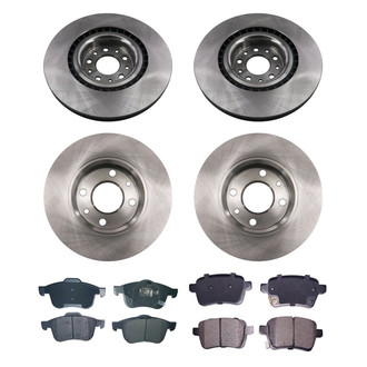 bproauto® - Front and Rear Brake Kit with Semi-Metallic Pads