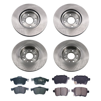bproauto® - Front and Rear Brake Kit with Semi-Metallic Pads