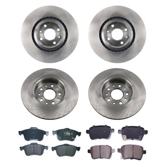 bproauto® - Front and Rear Brake Kit with Semi-Metallic Pads