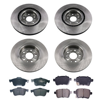 bproauto® - Front and Rear Brake Kit with Semi-Metallic Pads