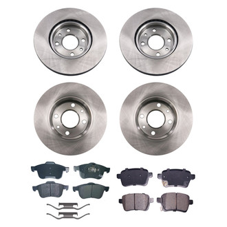 bproauto® - Front and Rear Brake Kit with Semi-Metallic Pads