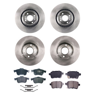 bproauto® - Front and Rear Brake Kit with Semi-Metallic Pads