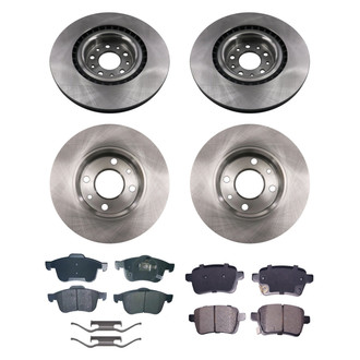 bproauto® - Front and Rear Brake Kit with Semi-Metallic Pads
