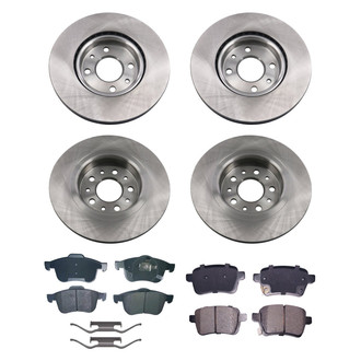 bproauto® - Front and Rear Brake Kit with Semi-Metallic Pads